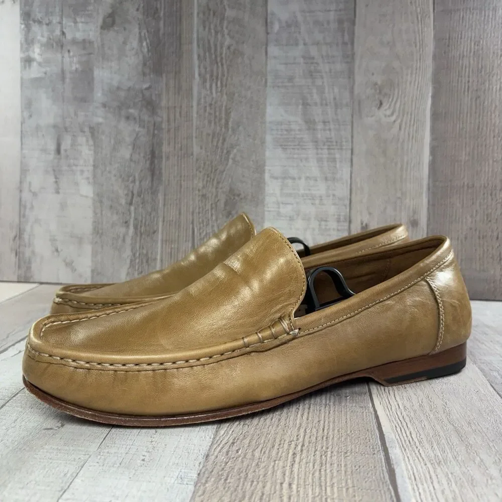 Cole Haan Venetian Men's Size 9.5 Slip On Loafers Leather Moc Shoes Light Brown